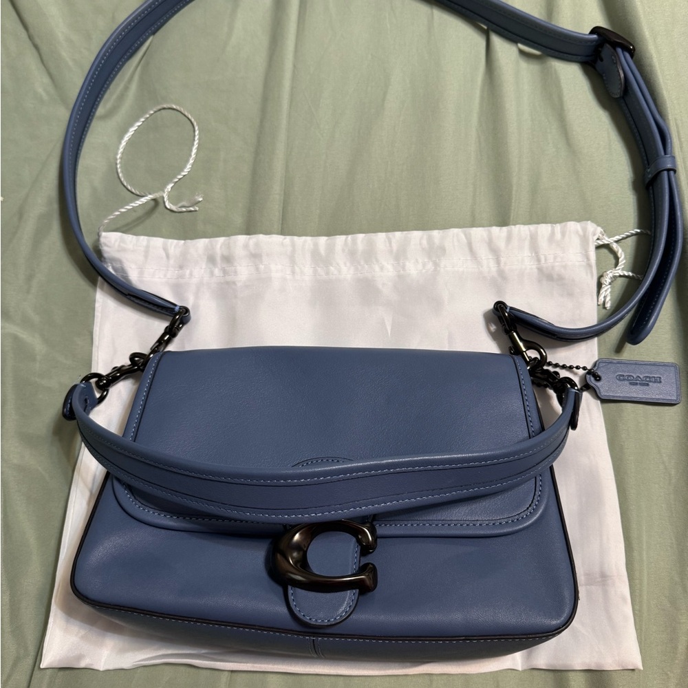 Coach Blue Leather Shoulder Bag
